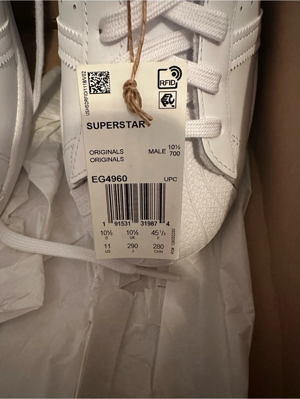 Adidas Men’s Superstar Shoes Size 11